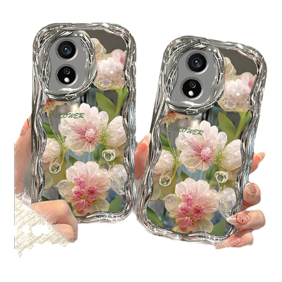 适用于OPPOA58手机壳A97保护套A96镂空水晶花A93电镀奶油纹A93s简约A72新款A57全包边A56不顶膜A55防摔