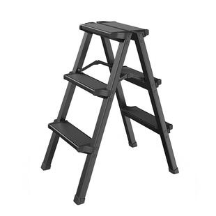 格美居家用梯子铝合金折叠人字梯加厚三步伸缩双面便携多功能楼梯