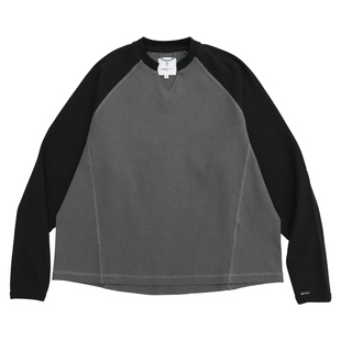 TBALLER 2025新款solotex华夫格长袖T恤男插肩撞色小领口cleanfit