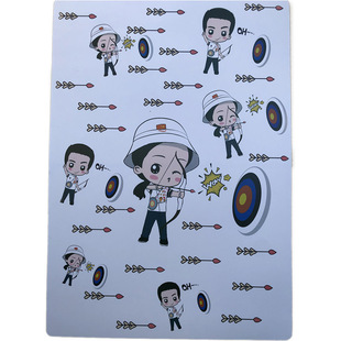 射箭护胸板韩国射箭队卡通护具贴画弓箭用品射击可裁剪顺滑护肩