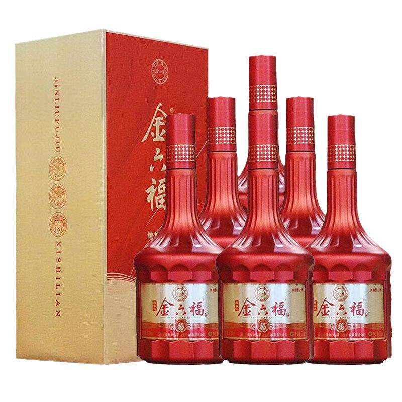 礼盒装金六福500ml*6瓶50.8度