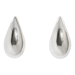 Wens【明星同款】大水滴造型银色耳环女高级感设计师小众耳钉耳饰