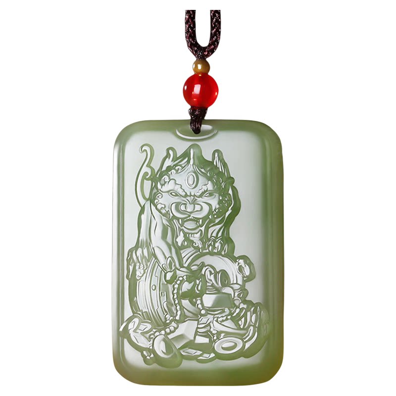 真品天然和田玉招财貔貅吊坠