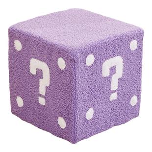 矮凳家用小凳子网红实木小方凳创意羊羔绒沙发凳小板凳门口换鞋凳