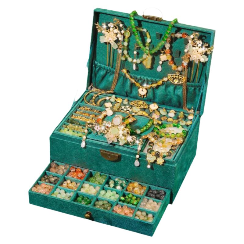 儿童串珠礼盒手链手工diy材料女孩玩具古风首饰手串生日礼物国风9