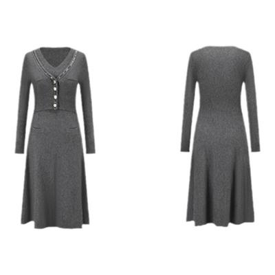 假两件针织收腰连衣裙SHROENRO