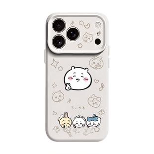 比耶chiikawa适用苹果17情侣手机壳iPhone16promax磁吸15新款14乌萨奇13mini小八12吉伊11可爱软液态硅胶男女