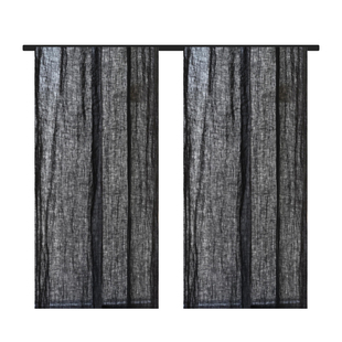 深灰色纯亚麻窗帘定制无异味深色现代简约半遮光帘 本原亚麻布艺