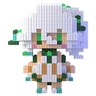 同人二创原神积木人仔须弥拼装玩具小颗粒益智3d立体动漫手办礼物