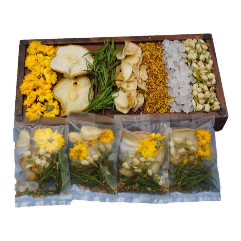 雪梨菊花茶桂花冰糖茉莉花养生茶包润茶喉茶花果茶组合花草茶教师