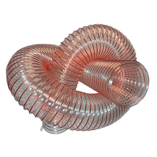 PU聚氨酯镀铜钢丝管雕刻机开料机工业吸尘管软管木工透明钢丝软管