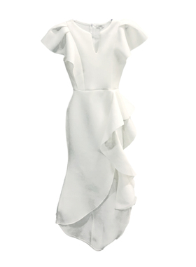 小个子白色法式礼服小众设计连衣裙