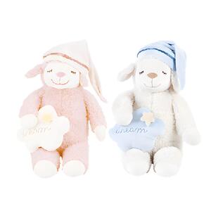 LIVHEART安睡羊玩偶小羊睡觉安抚抱枕毛绒玩具可爱娃娃新年礼物