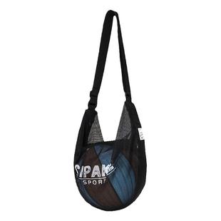 运动篮球包收纳袋子斜跨单肩双肩背包足球排球通用网兜儿童训练