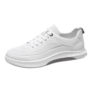 金利来男鞋官方正品春季新款透气小白鞋男士休闲鞋真皮商务运动鞋