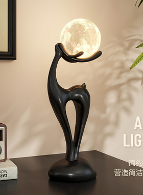 小鹿摆件旺宅电视柜艺术高级感客厅入户玄关柜家居装饰品乔迁礼品