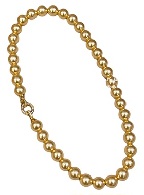 奥地利进口施家珍珠锁骨链女金珠