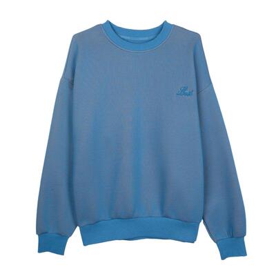 谜底圆领印花卫衣女2025春季新品简约时尚百搭宽松上衣251MV5006