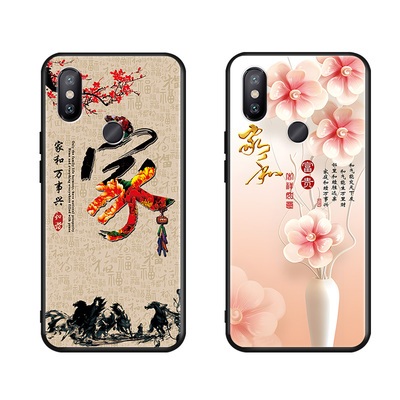 luckrider适用于小米8se彩绘国风手机壳m1805e2a/t新款创意磨砂xiaomi8se全包防摔xm8se时尚软壳网红保护套男