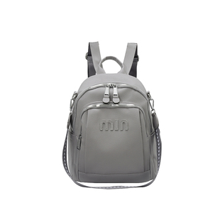 韩系简约通勤粉色双肩包女生时尚大容量上课书包轻便旅行皮质背包