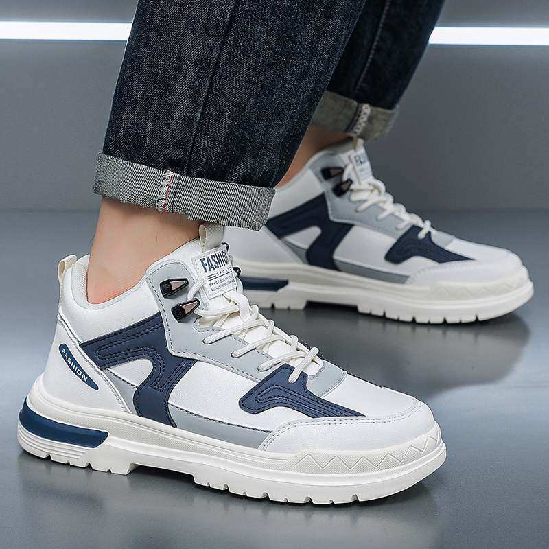 大码45码46男鞋47青少年马丁靴秋冬季初中生防水增高运动鞋高帮鞋