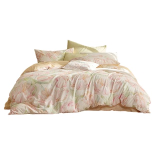 罗莱家纺床上用品秋冬磨毛纯棉加厚床单被套全棉被罩套件四件套