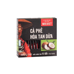 越南原装正品代购MR.VIET速溶咖啡黑色美式椰子咖啡三合一咖啡
