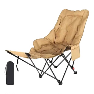 加棉加厚四挡调节折叠床便携月亮椅办公室午休露营可坐可躺折叠椅