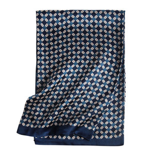 真丝男士围巾薄款轻奢高级感桑蚕丝秋冬2026新款丝巾护颈围脖男款