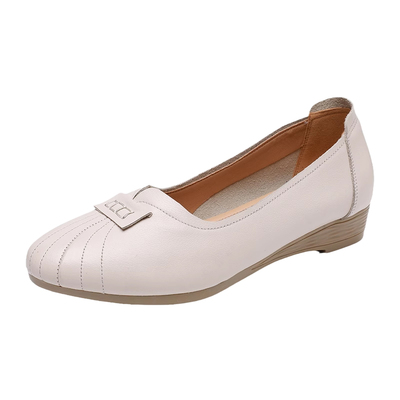 平底单鞋女豆豆鞋软底不累脚皮鞋