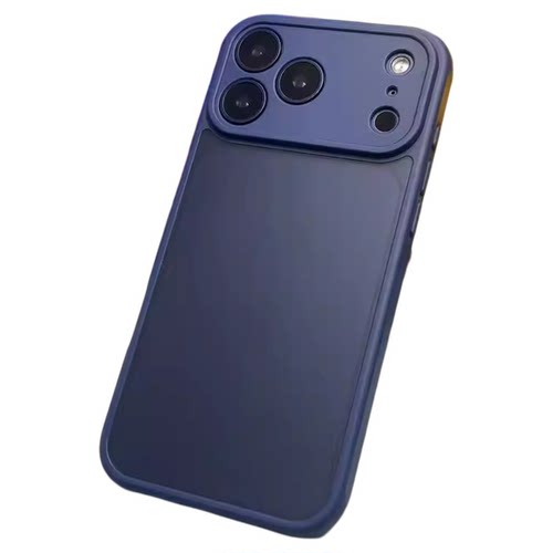 防指纹适用苹果17promax手机壳深蓝色17肤感新款iphone17pro全包16p防摔15透明14精孔13简约12情侣11磨砂plus