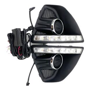 适用于09-12年经典福克斯两厢日行灯前雾灯改装LED日间行车灯杠灯