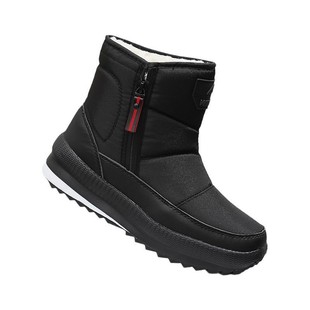 冬季新款男鞋东北雪地靴加绒加厚保暖舒适棉鞋软底防滑厚底爸爸鞋