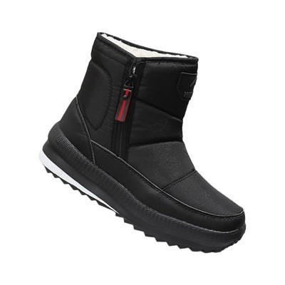 冬季新款男鞋东北雪地靴加绒加厚保暖舒适棉鞋软底防滑厚底爸爸鞋