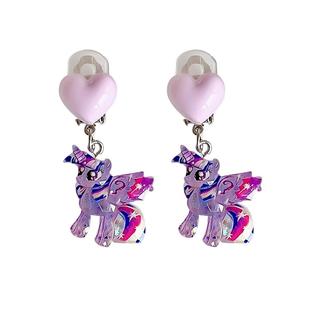 儿童耳夹无耳洞耳环2025新款小马宝莉卡通耳坠小女孩防痛耳钉耳饰