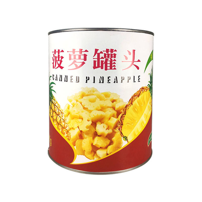 绿河菠萝罐头扇形罐头3kg整箱6大罐水果菠萝罐头烘培披萨即食商用