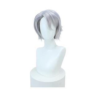 第五人格 真理之下入殓师加特cos假发一体卷银色马尾仿真头皮顶