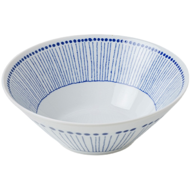 日本进口苍十草陶瓷日式和风餐具条纹吃饭碗面碗大碗汤碗家用钵碗
