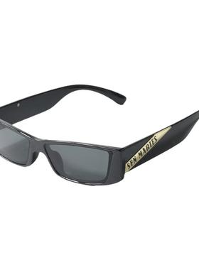 窄框朋克长方形UV400朋克黑墨镜