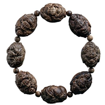 高档老料文莱沉香手串沉水老料