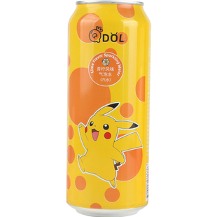 QDOL联名宝可梦/神奇宝贝柑橘味气泡水果味汽水皮卡丘饮料500ml*6