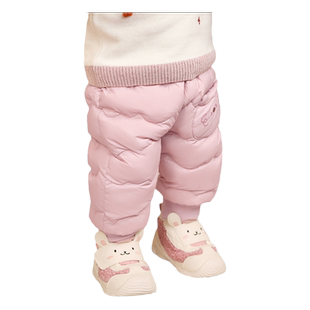 巴拉巴拉婴儿羽绒裤女童加厚裤子宝宝保暖裤儿童防寒冬装新款童装