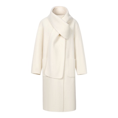 GCRUES气质绵羊毛双面呢大衣女