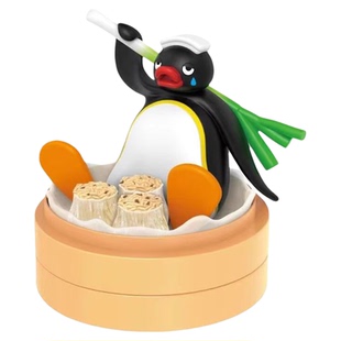 Pingu奇趣微缩场景系列盲盒扭蛋企鹅家族创意公仔手办桌面小摆件