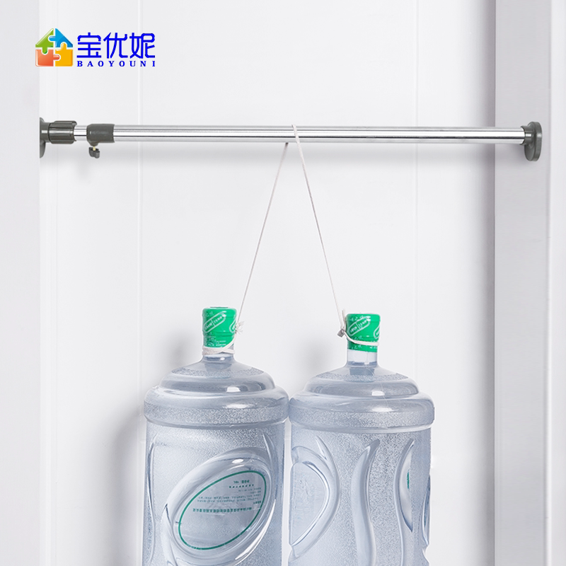 浴室伸缩杆免打孔窗帘杆单杆衣柜挂衣杆室外伸缩晾衣架阳台晒衣杆