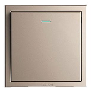 西蒙开关插座E3香槟色系列86型暗装家用一开五孔USB二三插座面板