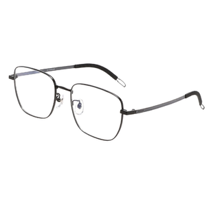 超轻钛架奶茶色金丝边眼镜框男近视可配有度数大脸显瘦方框眼镜架