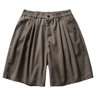 暗物质深灰色休闲西装短裤五分裤男生夏季2026新款裤子宽松百搭