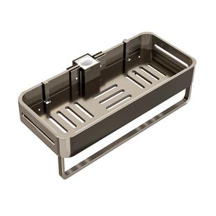 花洒置物架卫生间浴室沐浴露托盘免打孔淋浴房支架升降杆厕所收纳