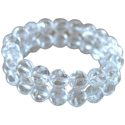 天然白阿塞水晶手串夏季女生